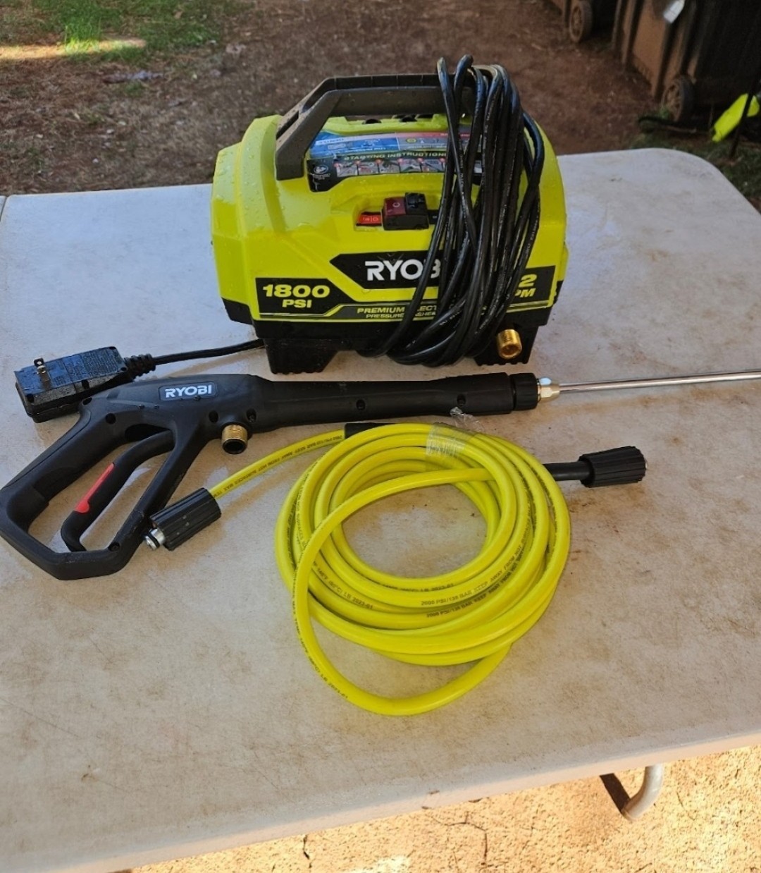 Ryobi 1800 Psi Electric Cold Water Pressure Washer Corded