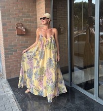 ZARA NWT 149 WOMAN SS25 FLORAL PRINT DRESS ZW COLLECTION YELLOW  3193/123