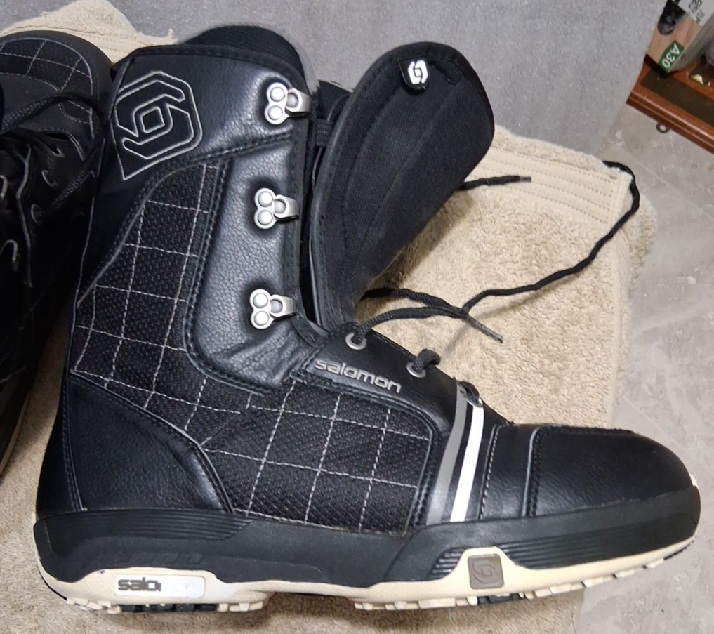 Stivali da snowboard Salomon Source da uomo taglia 9 neri Thermicfit Echelon