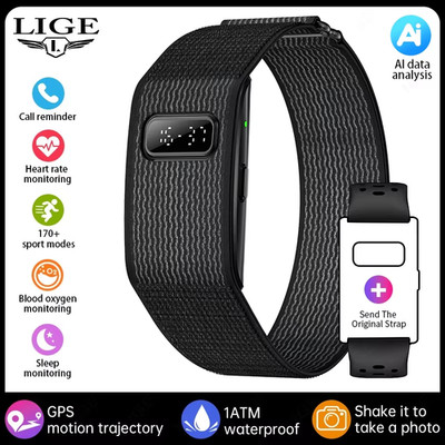 LIGE Smart Watch Men Sports Smart Bracelet Fitness Band Heart Rate Blood ML09C