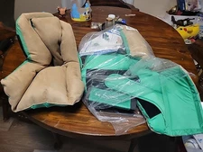 Pair Of EHOB TruVue Heel Protector Boots Standard Size Green w /Wedges