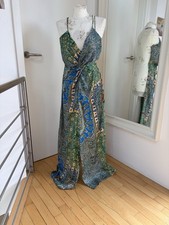 Jumpsuit, grün Gemustert, Paisley,S, fließe...