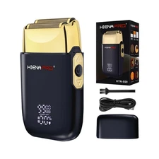 HIENA PRO Foil Shaver for Men Barber, Double Electric Foil Trimmer,... Fast Ship