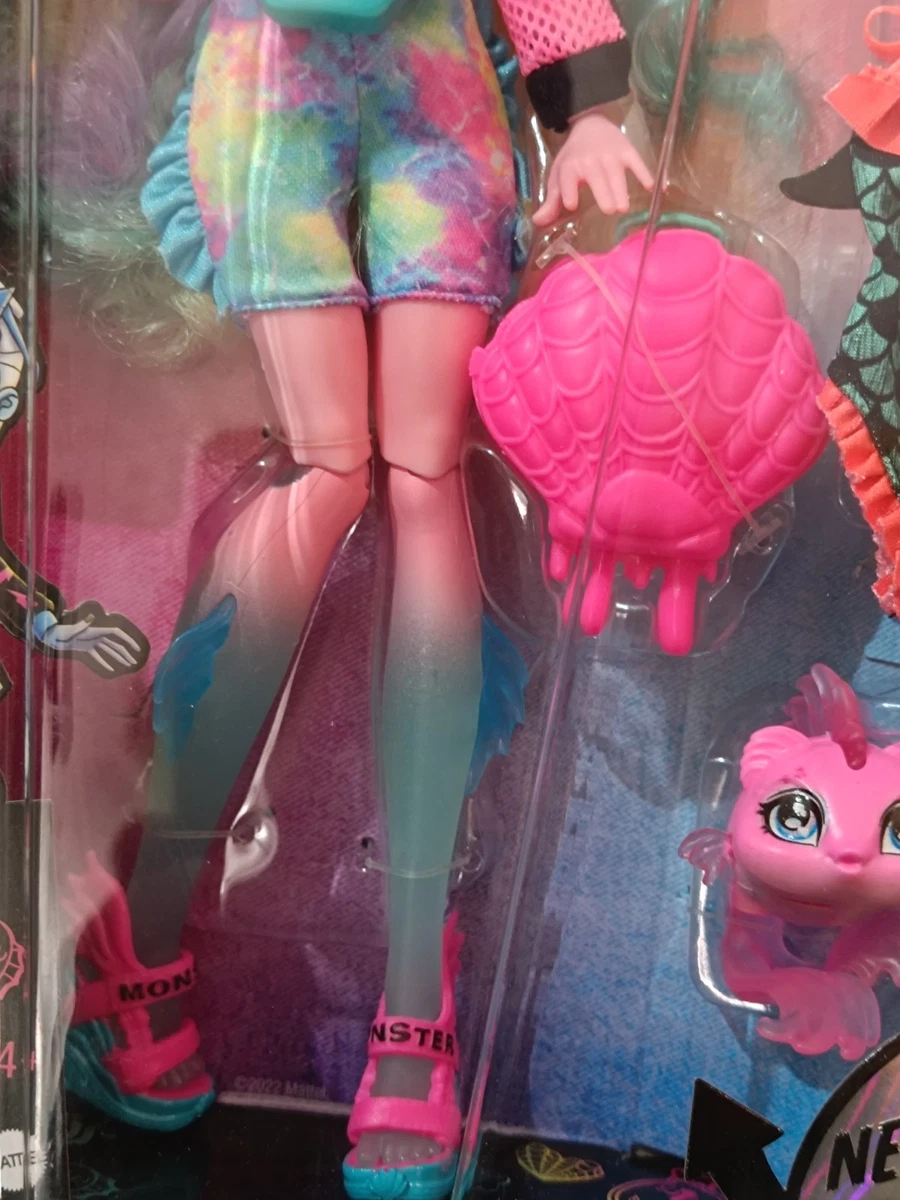 MONSTER HIGH G3 - Muñeca LAGOONA BLUE 1 WAVE SIGNATURE y Mascota NEPTUNA - NUEVA