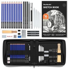 Shuttle Art Sketching and Drawing Pencils Set, 37-Piece 37 Pack, 37 Colors