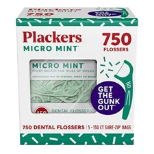 Plackers Micro Mint Dental Flossers, Fold-Out Toothpick, Super Tuffloss, Easy St