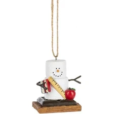 Ganz Smores Teacher Snowman Plastic Christmas Ornament
