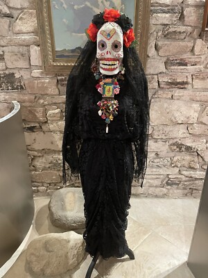 la catrina dress - Embroidered Roses Stays Corset & Lace Skirt Cosplay Costume Dress. ~ Dia de Los Muertos ~ Day Of The Dead Hat and veil sold separately La Catrina - Embroidered Roses