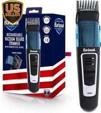 Barbasol Vacuum Trimmer for Men, Cordless Vacuum Beard Trimmer Hair Clippers,