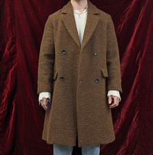 Cappotto uomo ZARA doppiopetto marrone PICCOLO MEDIO arancione giacca lungo 38 40 AW