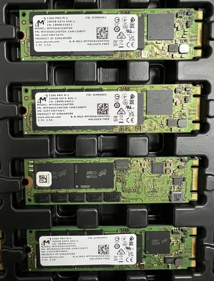 Micron 5300 PRO 240GB SSD M.2 2280 NGFF SATA 6Gb/s MTFDDAV240TDS-1AW1ZABYY NEW - Image 2 of 4