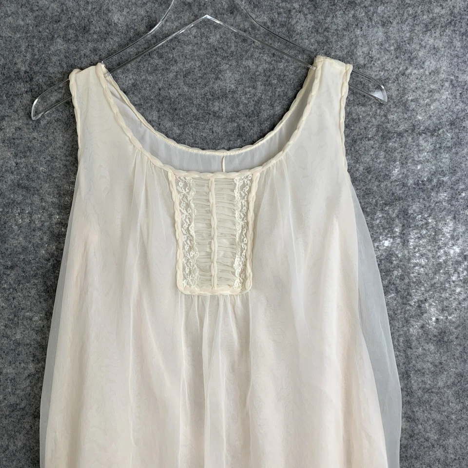 Camisón Gotham a rayas doradas pequeño rosa pálido para mujer Foto 2 de 4