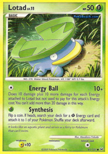 Pokemon - Lotad - 81/127 - Common - Platinum - NM