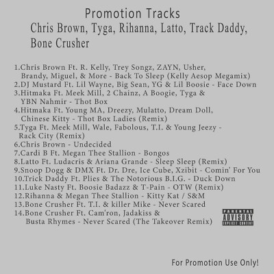 Rap & Hip-Hop.. White CD. Chris Brown, Tyga, Rihanna, Latto, Track Daddy