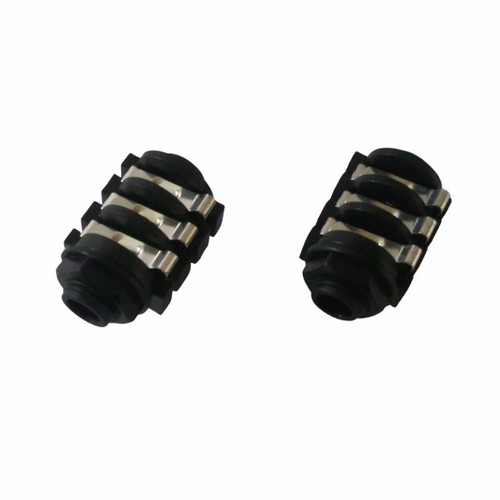 10PCS 6.35mm 1/4" Stereo Insulated Switched Socket Female Jack Mount black - Picture 6 of 6