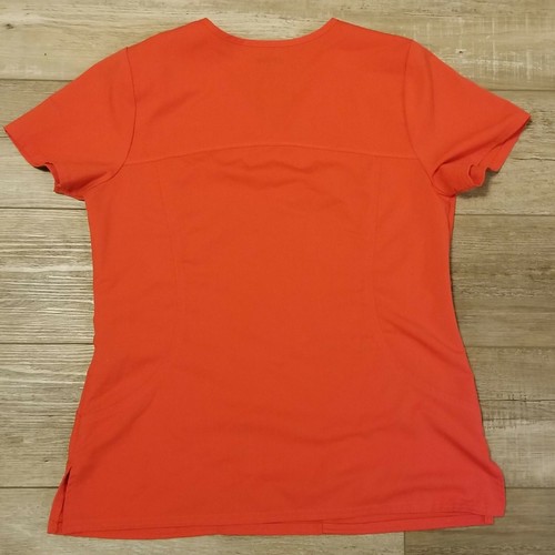 ScrubStar Stretch Scrub Top Women’s Small Solid Red Color RN 93643 3