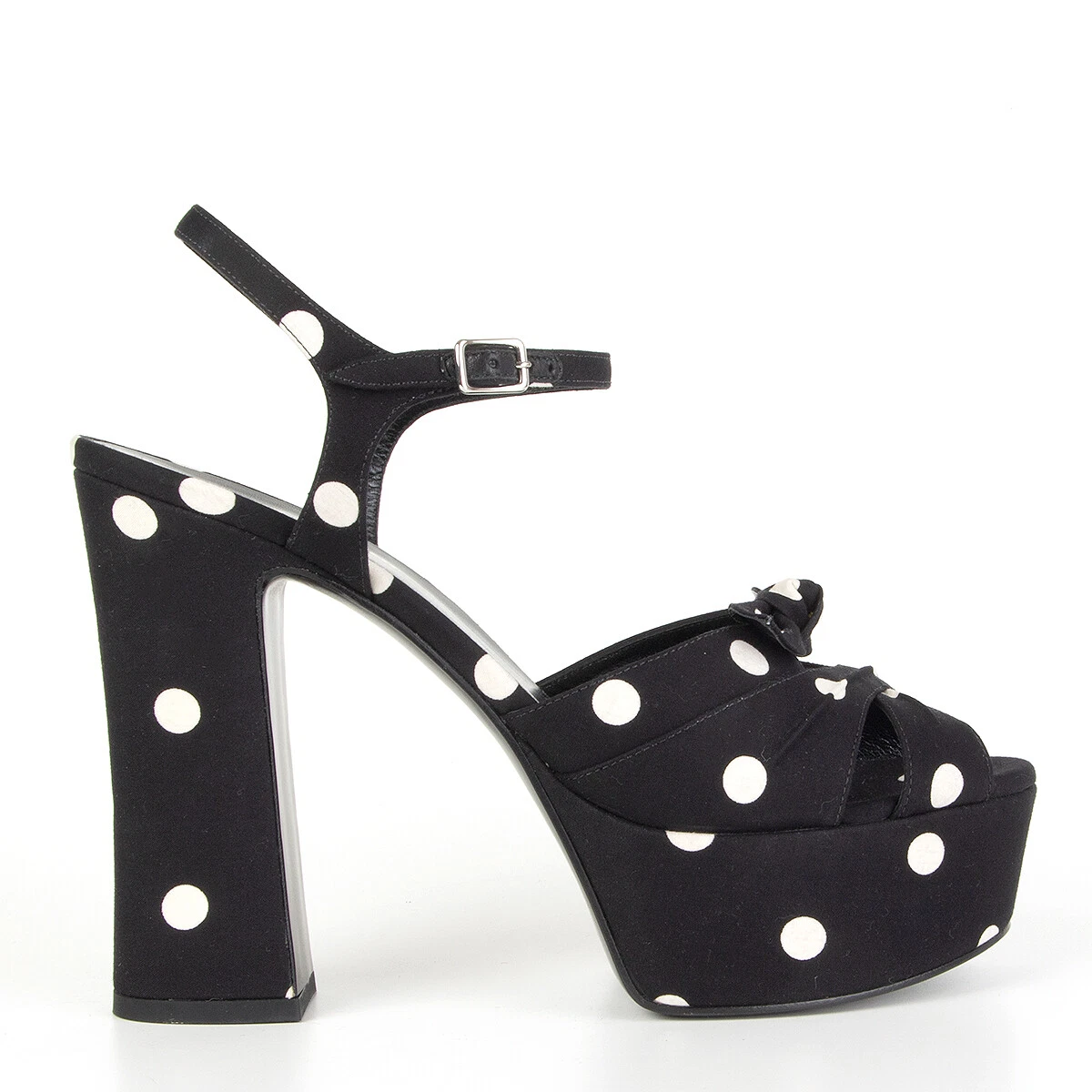 Black polka dot sandals 2025