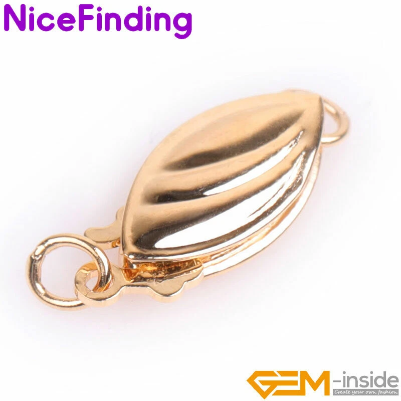 14K Gold Filled Stripe Fringe Clasps Necklace Bracelet Jewelry Making Connector - Image 3 of 4