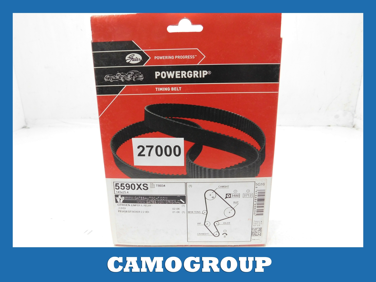CINGHIA DISTRIBUZIONE TIMING BELT GATES PEUGEOT BOXER CITROEN JUMPER 5590XS