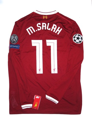 New Balance 2017-2018 Liverpool Mohamed Salah Authentic UCL Shirt Jersey Kit