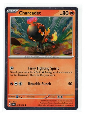 Pokemon Paradox Rift Charcadet 026/182 Cosmos Holo Exclusive