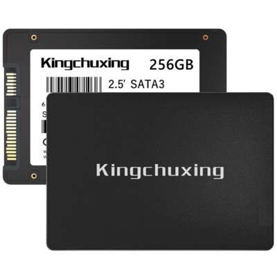 Kingchuxing 256GB Interne Festplatte SSD 2.5'' SATA III 6 GB/s 530MB/S PC Laptop