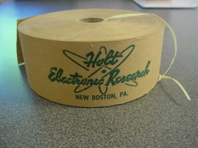 Holt Electronic Research New Boston PA CATV Cable TV Pioneers Packing Tape Roll