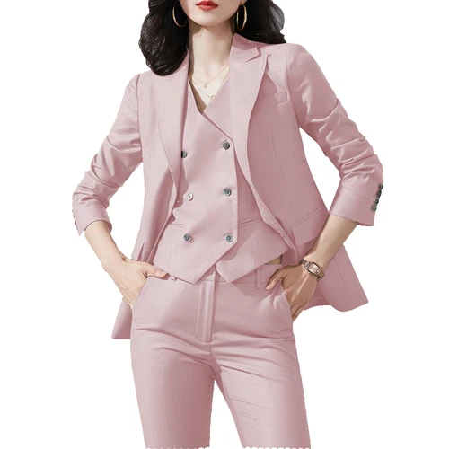 Womens Business 3Piece Suits Customize Bridesmaids Wedding Jacket Blazer Tuexdos - Picture 21 of 37