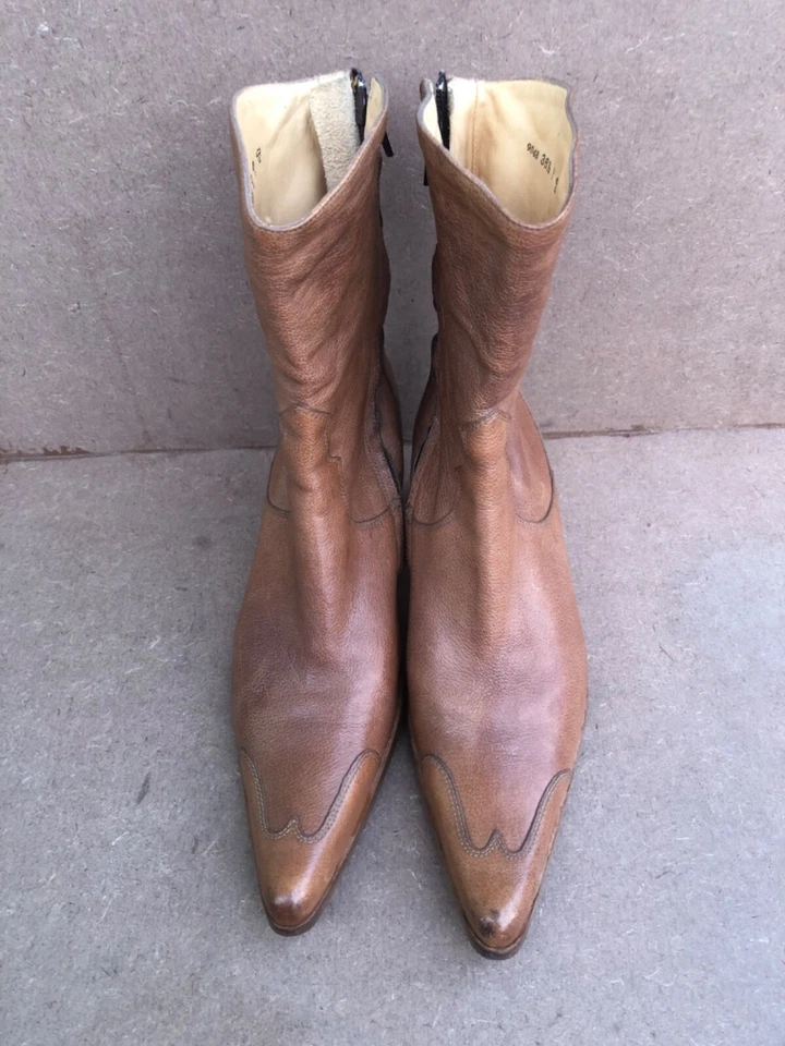 Botas para mujer Free Lance de cuero de becerro marrón talla 36,5 Foto 3 de 4