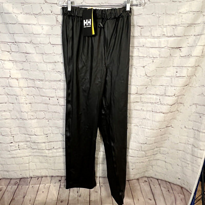 Helly Hansen Size L (30/33) Womans Rainwear Pants Waterproof Voss Pant Black NWT