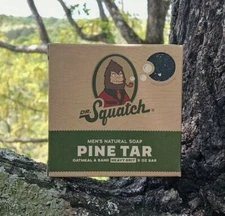 2-Dr. Squatch Men's Natural Bar Soap - Pine Tar