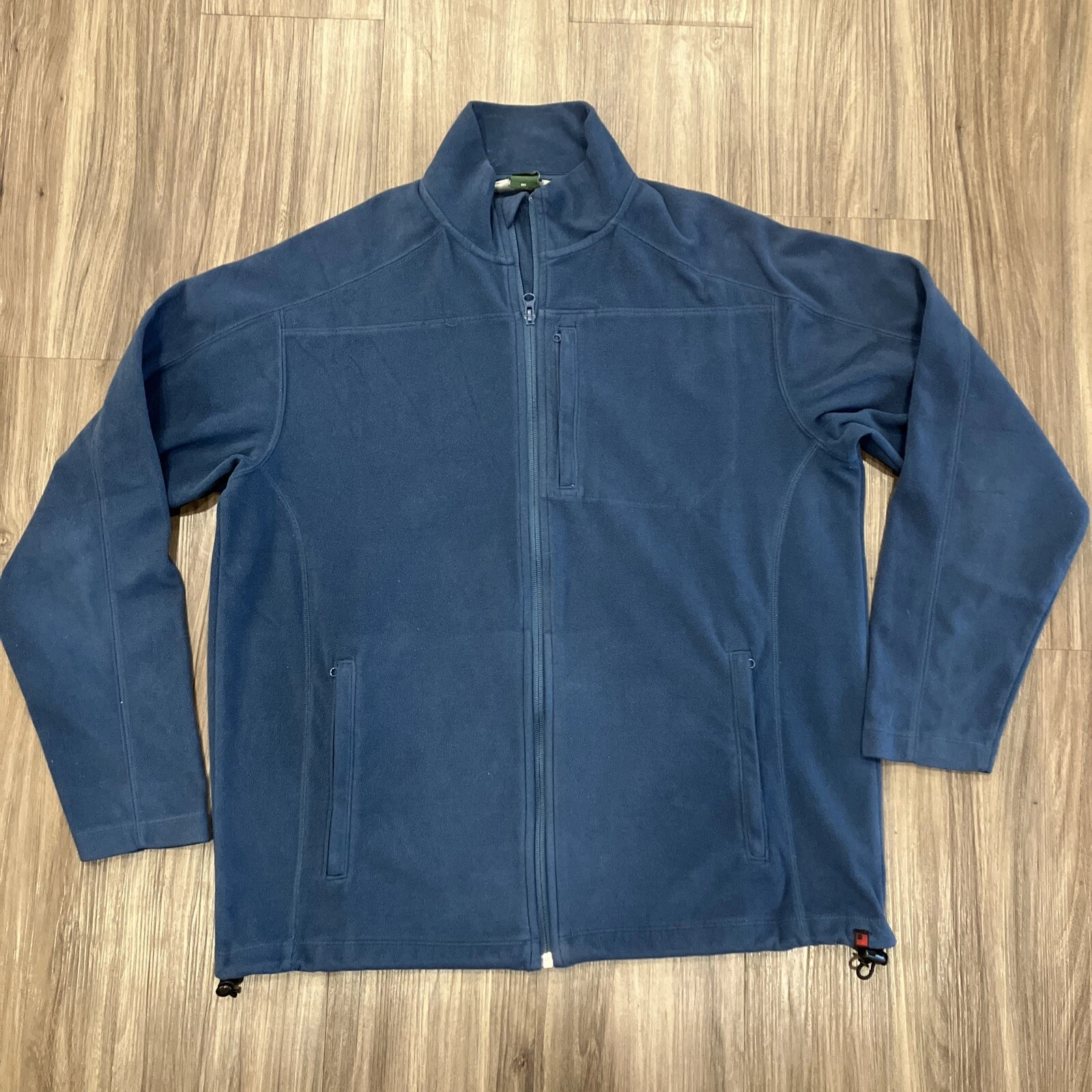 Woolrich Blue Men's Large Warm Fleece Full Zip Jacket Two Pockets