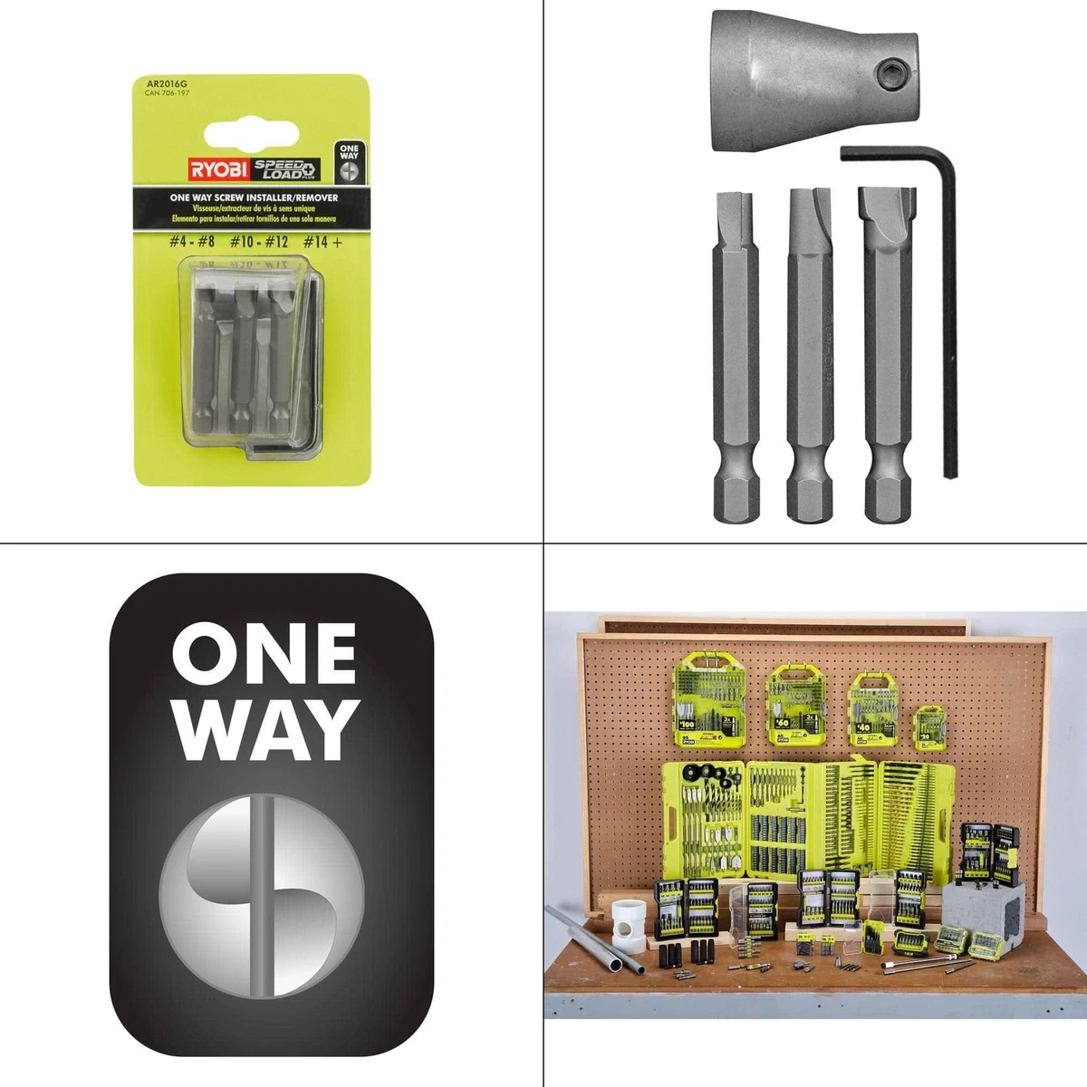 One-Way Screw Remover/Installer Set with Sleeve - RYOBI Tools