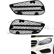 For 2013-2015 Benz E Class W212 AMG Line Black Front Grille Grill Air Vent Trim