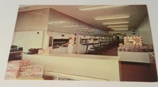 1960's postcard  bakers inside view of CLAXTON FRUIT CAKE factory store georgia 
