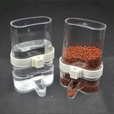 2Pcs Pet Bird Feeder Food Water Feeding Automatic Drinker Parrot Dispenser USA