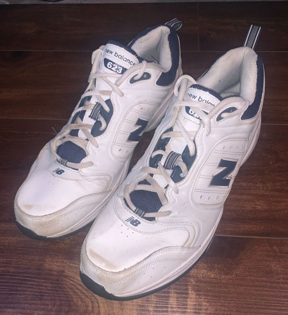 Scarpe sneakers New Balance uomo 623 MX623WN bianco blu running casual taglia 14 D