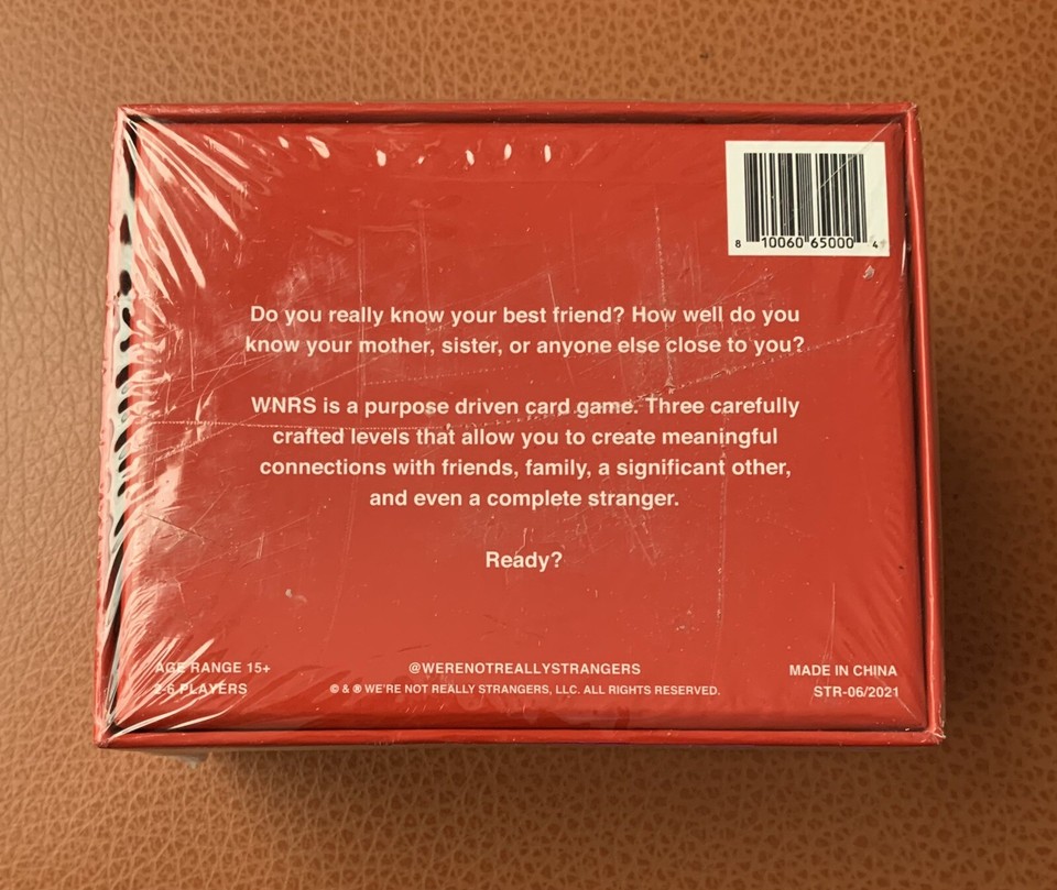 We're Not Really Strangers Card Game Night Fun Brand New Sealed eBay