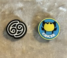 Cancer Star sign Astrology Zodiac 2x Croc charms bundle