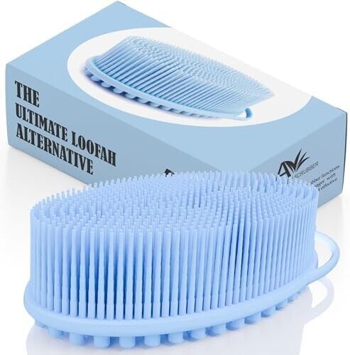 Brand New Avilana Exfoliating Silicone Body Scrubber, Light Gray.