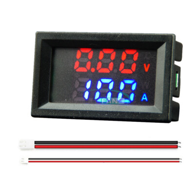 DC6-120V Voltmeter Ammeter Power Meter 10A 50A 100A Red+Blue Display New