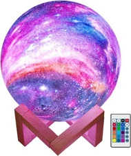 Moon Lamp Galaxy Lamp 5.9 Inch 16 Colors LED 3D Moon Light, Remote Touch Control