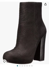 Ash Black AS-Darling Snake Embossed Leather Boots/Booties. Sz 40 (9-9.5) NIB!
