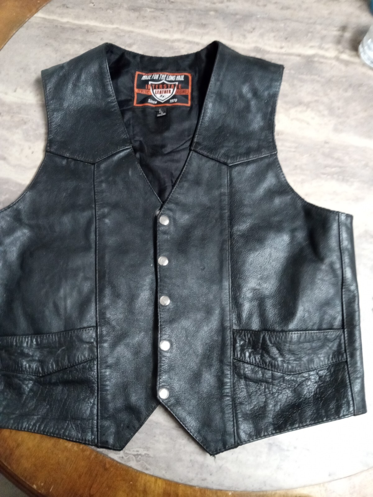 mens leather motorcycle vest eBay