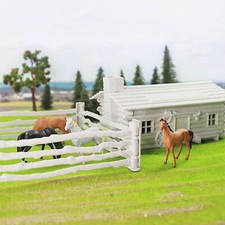 O Scale Unpainted Hunter's Log Cabin with Corral for Model Trains Layout JZO02JJ