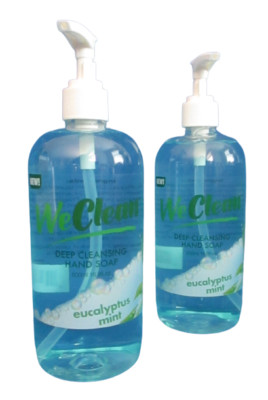 2 - We Clean Deep Cleaning Hand Soap Eucalyptus Mint 500ml 16.9 oz. - 1 Liter!!!