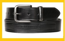 HDMBT11784 Cintura pelle Harley Davidson scritta incisa nera