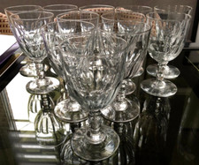 Belle Série de 12 anciens verres Baccarat Modèle Gondoles Côtes Plates 15cm