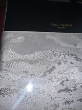 Image of Donna Karan Home Queen Duvet Cover + 2 Standard Shams Luna Platinum New
