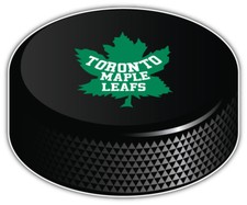 Toronto Maple Leafs Mascot NHL Logo Hockey Puck Bumper Sticker - 3'',5'' or 6''
